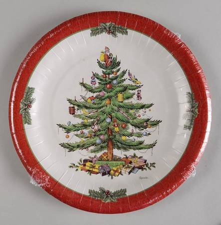 Christmas Tree Pack of 8 - Paper Dinner Plate