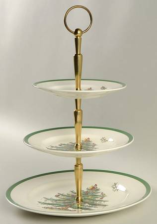 Christmas Tree 3 Tiered Serving Tray (DPM1,SPM1,BBM1)