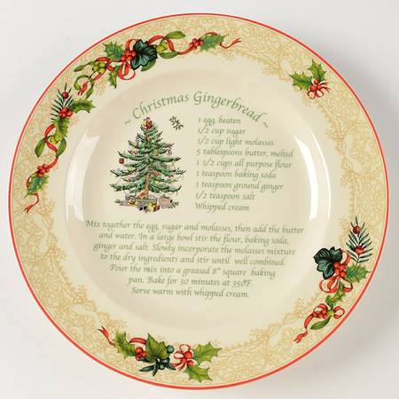 Christmas Tree Recipe Plate