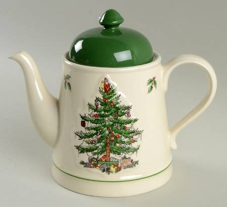 Christmas Tree Teapot & Lid