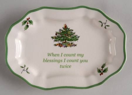 Christmas Tree Miniature Oval Serving Platter