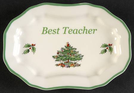 Christmas Tree Miniature Oval Serving Platter