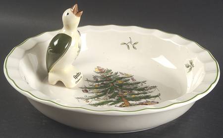 Christmas Tree 10" Pie Plate Baking & Pie Bird