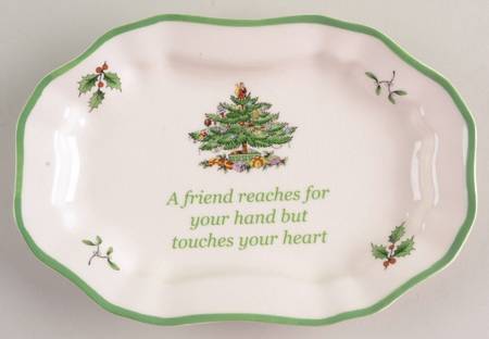 Christmas Tree Sentiment Dish