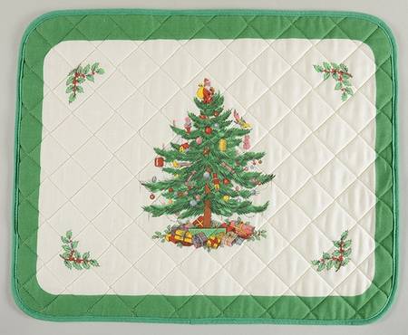 Christmas Tree Rectangular Quilted Cloth Placemat