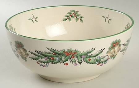 Christmas Tree 9" Annual Salad Serving Bowl