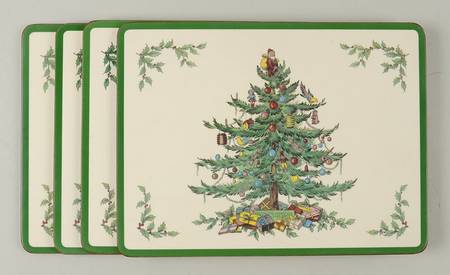 Christmas Tree Corkboard Placemat - Set of 4