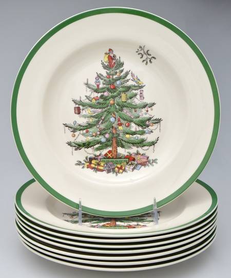 Christmas Tree Dinner Plate - Set of 8