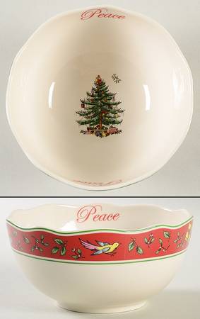 Christmas Tree 6" Scalloped Bowl