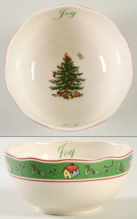 Christmas Tree 4" Scalloped Bowl
