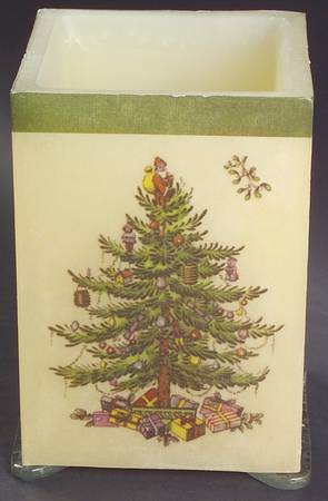 Christmas Tree 1-Piece Hurricane Candle Lamp