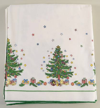 Happy Holidays 63" X 112" Rectangular Tablecloth
