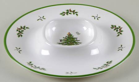 Christmas Tree 1 Piece Melamine Chip & Dip