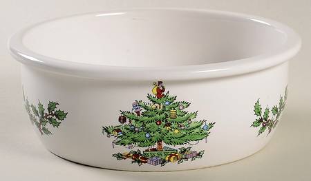 Christmas Tree 6" Round Food Storage Container No Lid