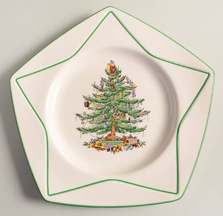 Christmas Tree 10" Star Shaped Plate