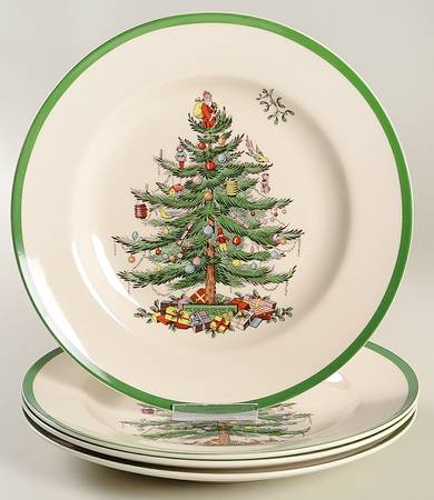 Christmas Tree Dinner Plate - Set of 4