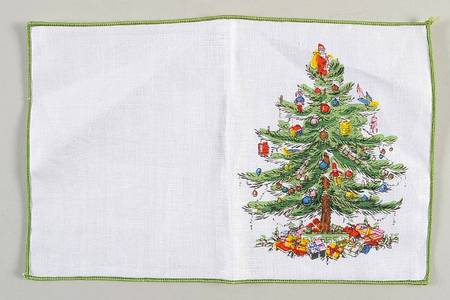 Christmas Tree Cloth Cocktail Napkin