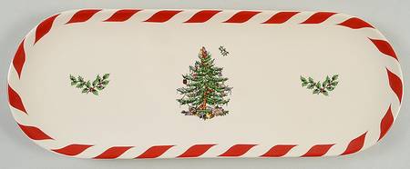 Christmas Tree Oval Peppermint Tray (For Dipping Set)