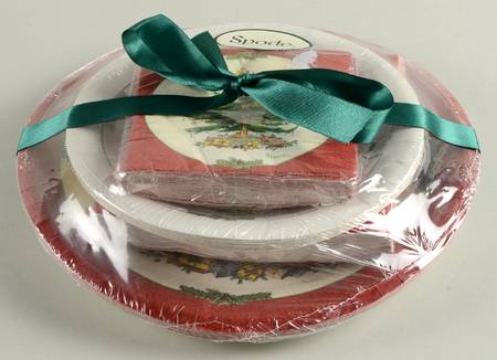 Christmas Tree (56 Pc) 8 Paper Dinner & 8Luncheon Plates & Napkin