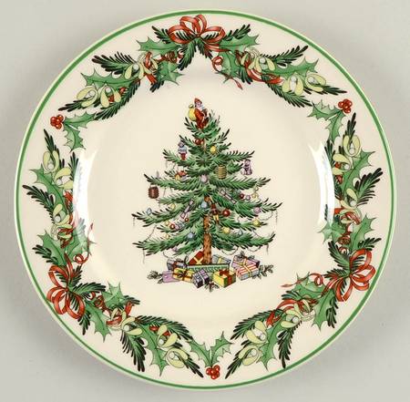 Christmas Tree Accent Salad Plate
