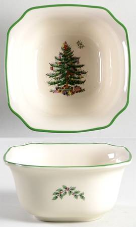 Christmas Tree 5" Square Bowl