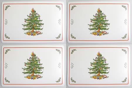 Christmas Tree Vinyl Placemat - Set of 4