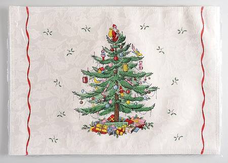 Christmas Tree Cloth Placemat - Set of 4
