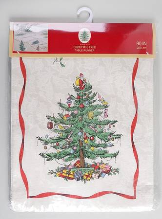 Christmas Tree 14" X 90" Cloth Table Runner