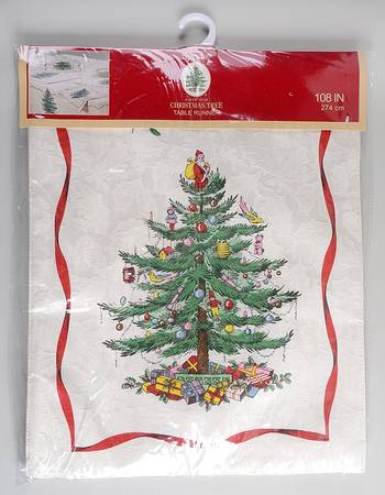 Christmas Tree 14" X 108" Cloth Table Runner