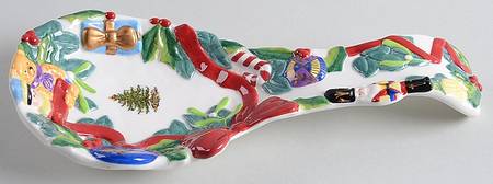 Christmas Tree Sculptured Spoon Rest (Holds 1 Spoon)
