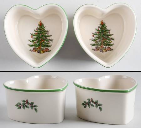 Christmas Tree (Set of 2) Heart Shape Ramekin