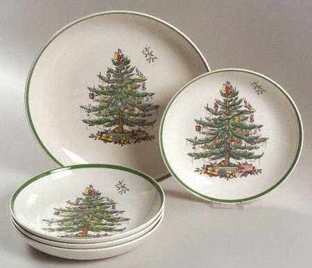 Christmas Tree 5 Pc Pasta Set (Pasta 11" + 4 8" Pasta Individual
