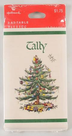Christmas Tree Bridge Tallies - Set of 12
