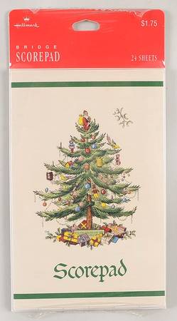 Christmas Tree Bridge Score Pad