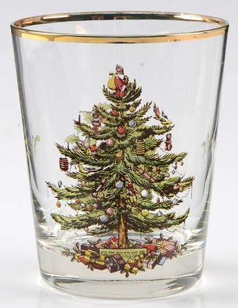 Christmas Tree 12 Oz Glassware Double Old Fashioned
