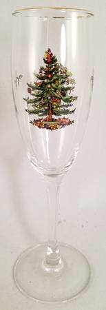Christmas Tree Glassware Champagne Flute