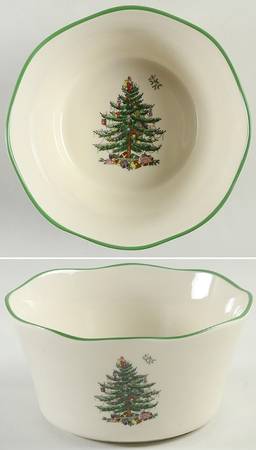 Christmas Tree 6" Flared Scalloped Bowl