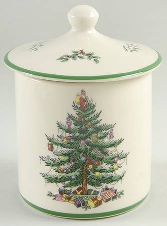Christmas Tree 6" Storage Jar & Lid
