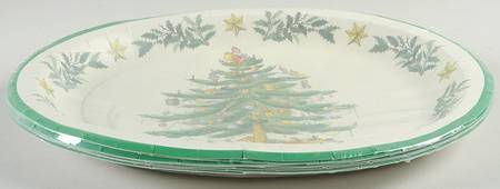 Christmas Tree (Pack of 8) Oval Paper Plates