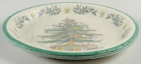 Christmas Tree Pack of 8 - Paper Dinner Plate