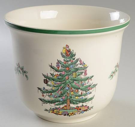 Christmas Tree Poinsettia Pot
