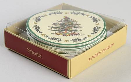 Christmas Tree Paper Coaster - Set of 8