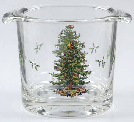 Christmas Tree Glassware Ice Bucket