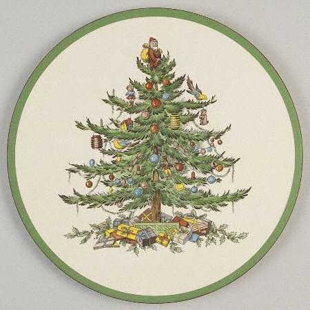 Christmas Tree Round Corkback Casserole Stand