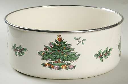 Christmas Tree 7 1/4" Metal Bowl