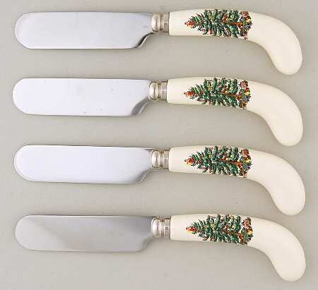 Christmas Tree Individual Cheese Spreader - Set of 4