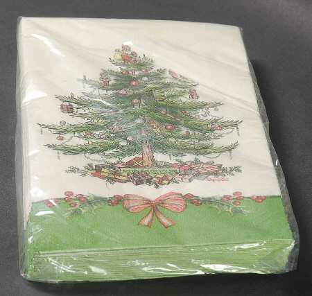 Christmas Tree Package of Paper Guest Dinner Napkins