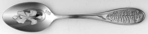 Christmas Tree Pierced Serving Spoon-All Stainless