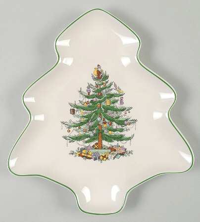 Christmas Tree 1 Part Medium Tree Shaped Dish