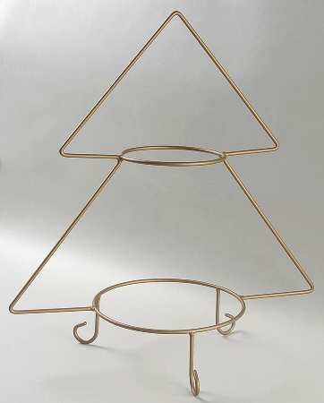 Christmas Tree Metal Tree Shaped Stand(Holds Dinner&Salad Plates)